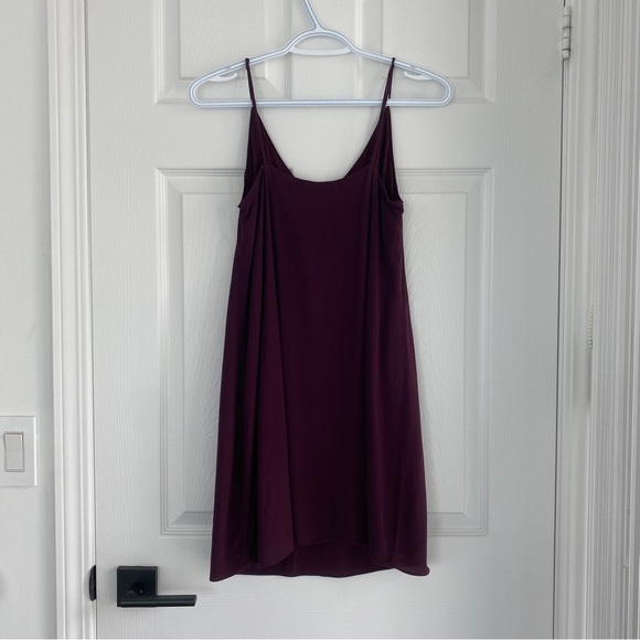 Aritzia Wilfred Free Vivienne Dress, Mini Dress, Burgundy - Picture 3 of 4